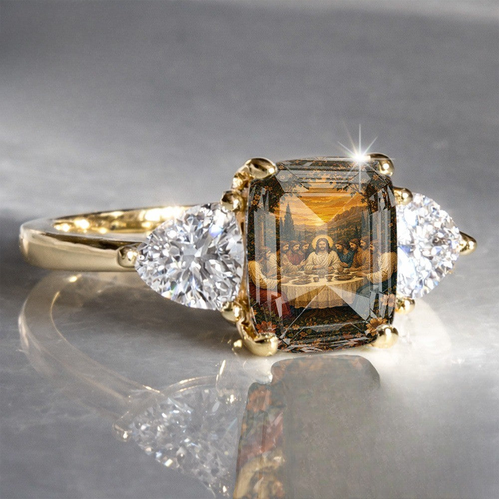 Last Supper Three-Stone Ring