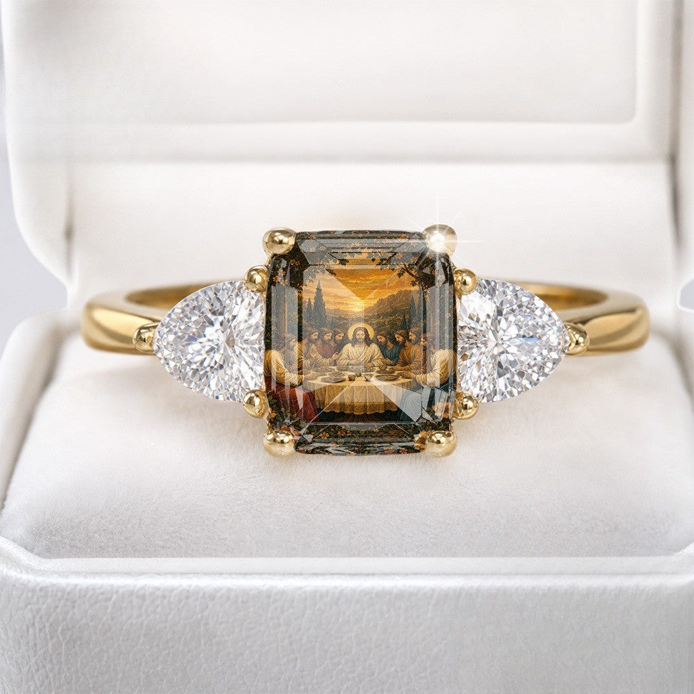 Last Supper Three-Stone Ring
