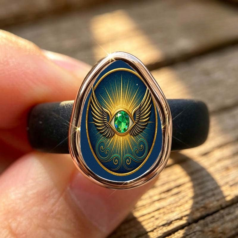 Winged Eye Statement Ring