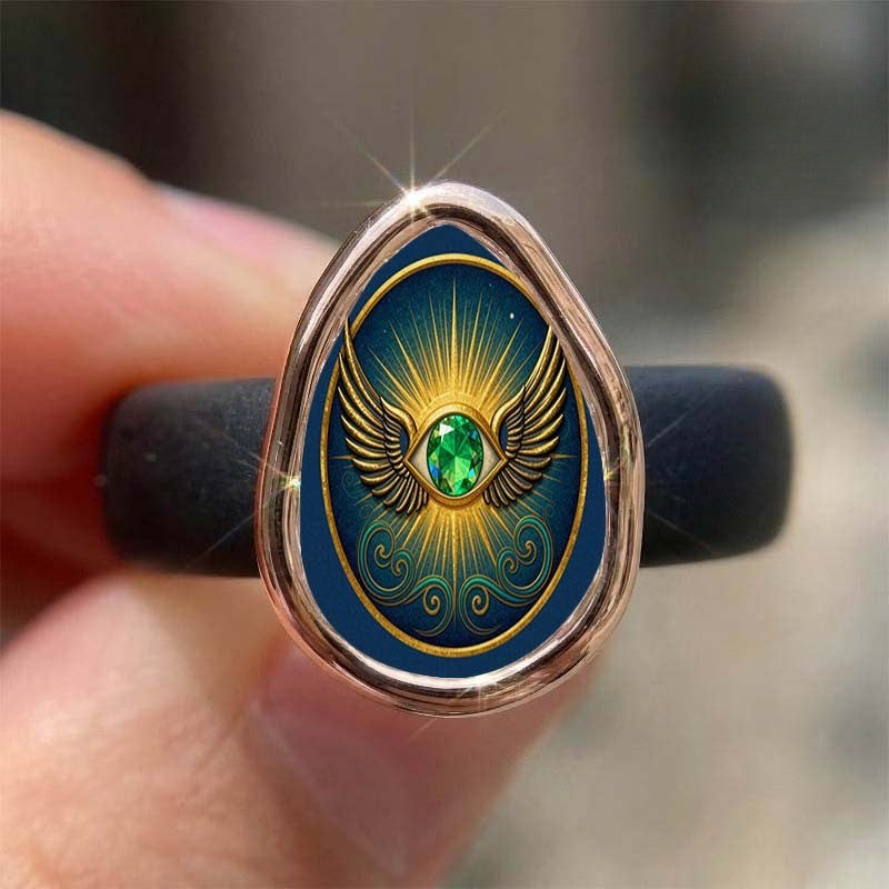 Winged Eye Statement Ring