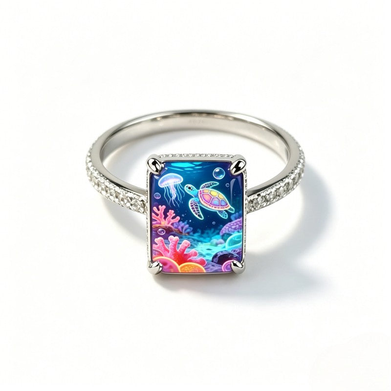 Ocean Life Square Ring