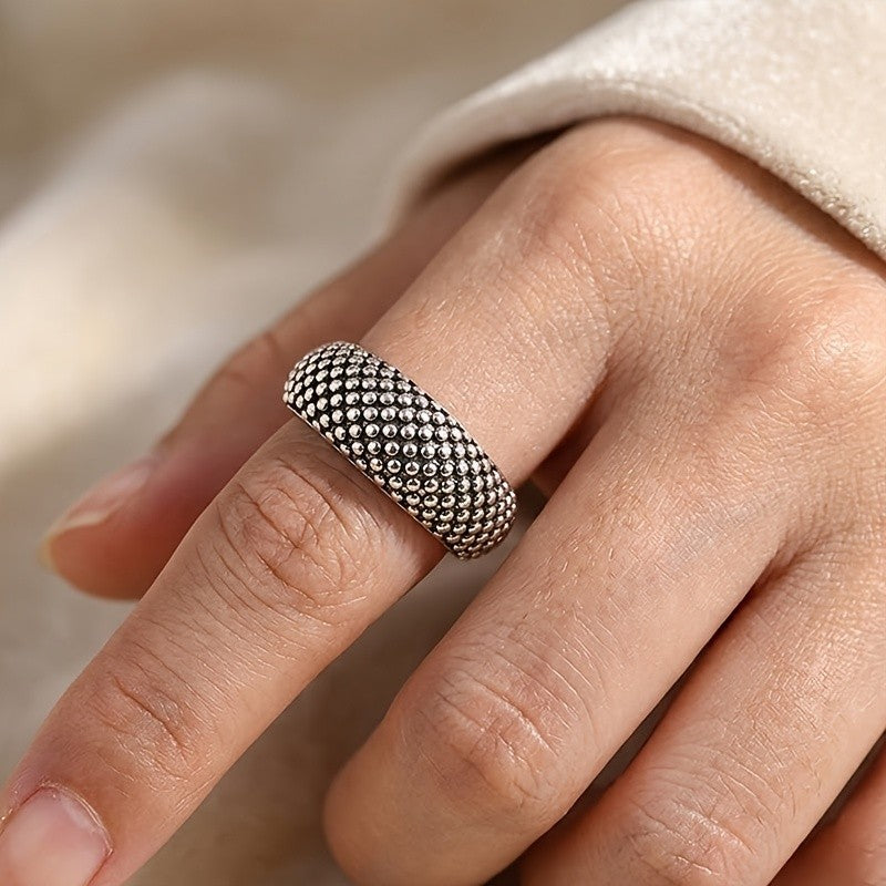 Textured Bead Band Ring