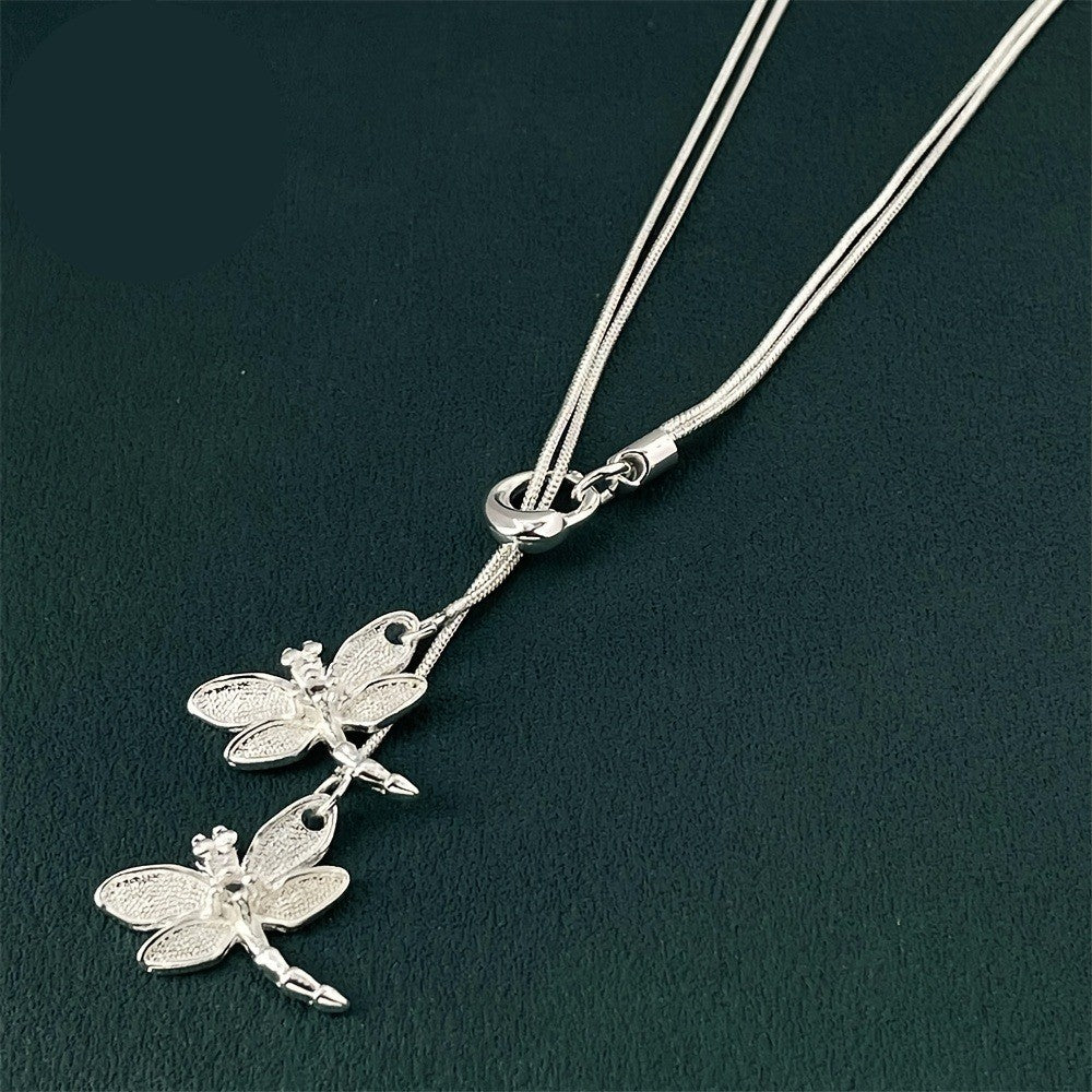 Pave Dragonfly Y-Necklace