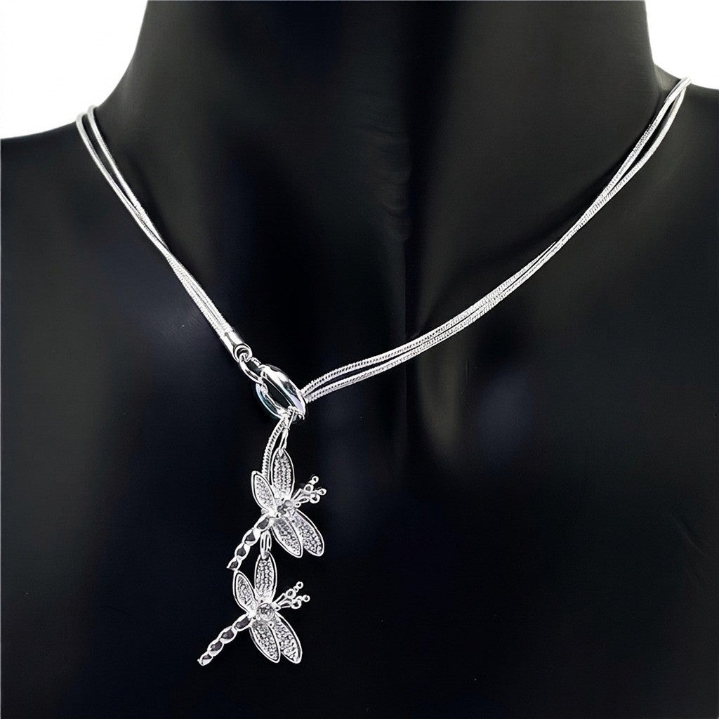 Pave Dragonfly Y-Necklace