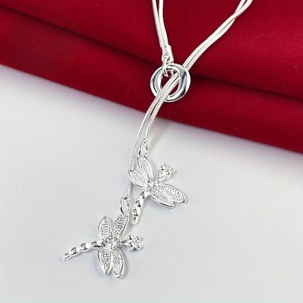 Pave Dragonfly Y-Necklace