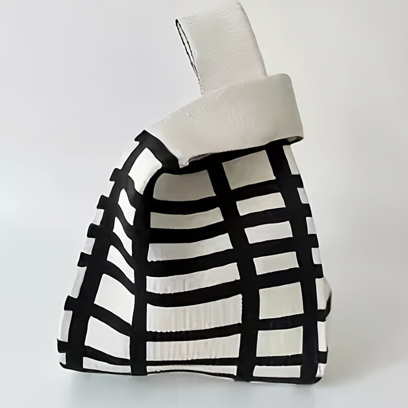 Black & White Grid Tote Bag