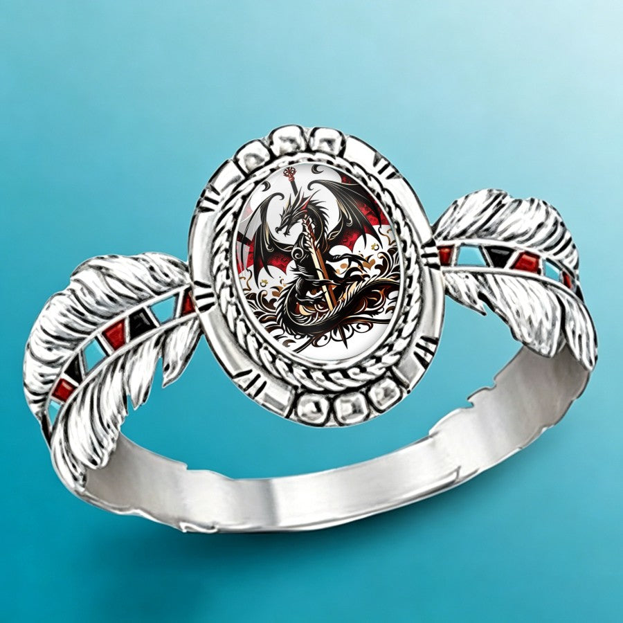 Dragon Sword Oval Ring