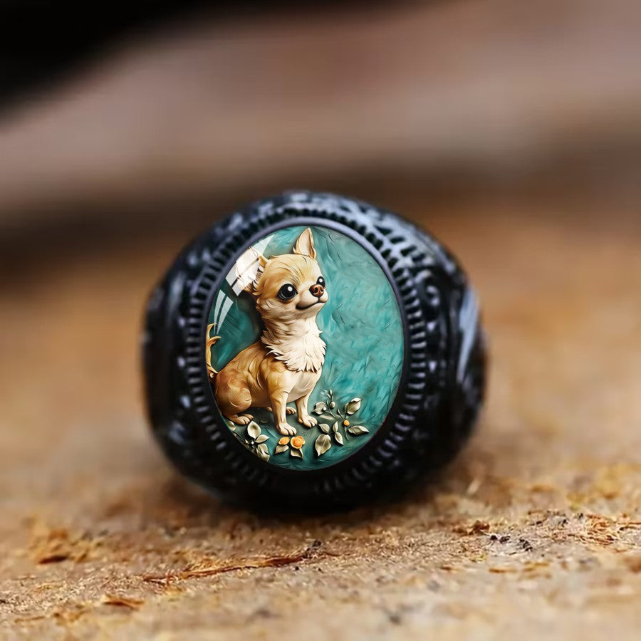 Chihuahua Portrait Ring