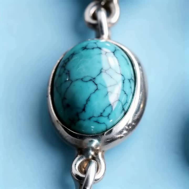 Turquoise Linear Drop Earrings