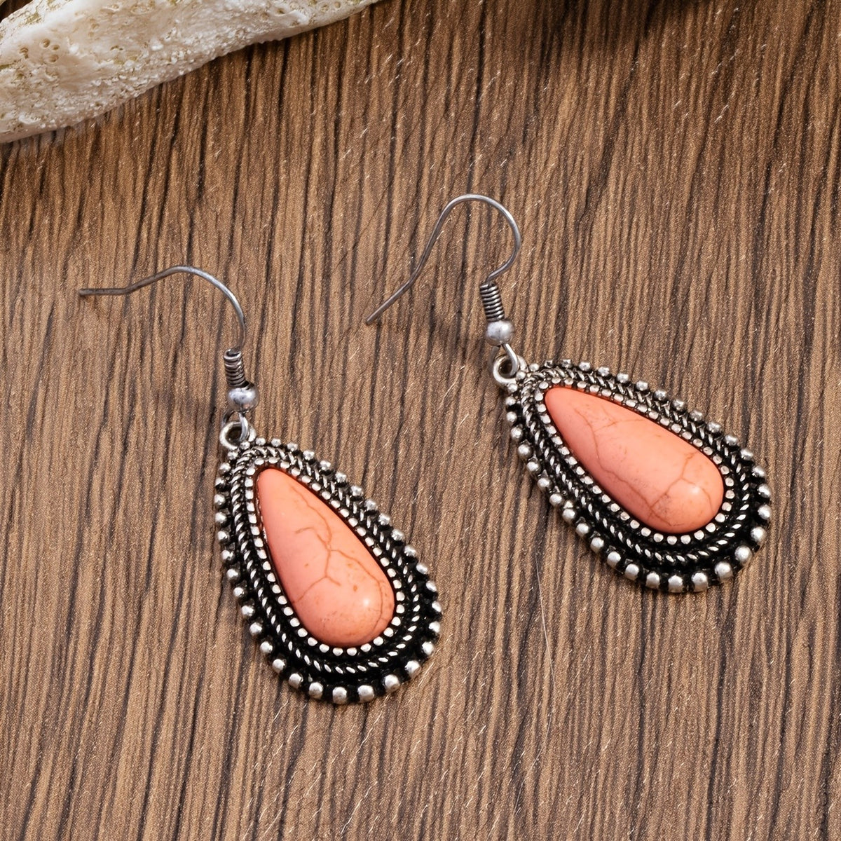 Pink Teardrop Statement Earrings