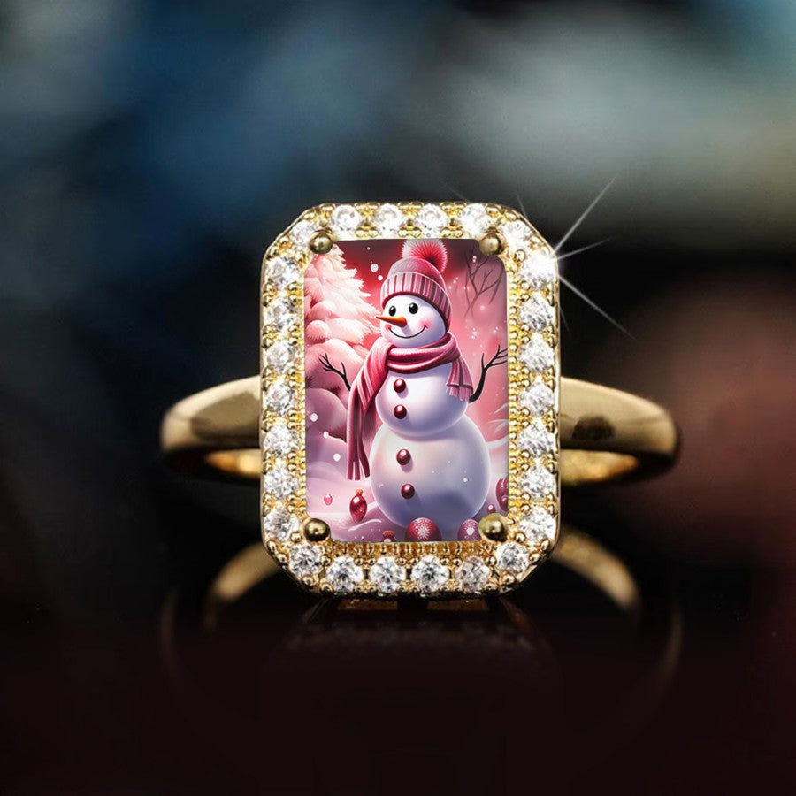 Snowman Rectangular Ring