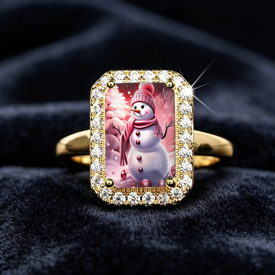 Snowman Rectangular Ring