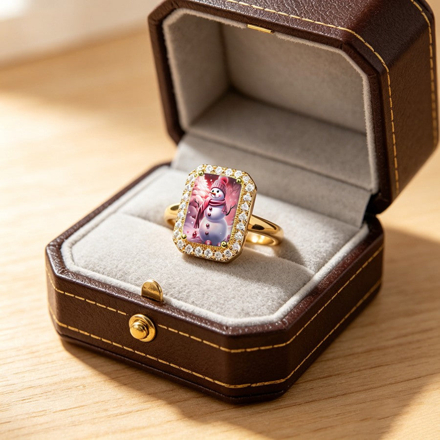 Snowman Rectangular Ring