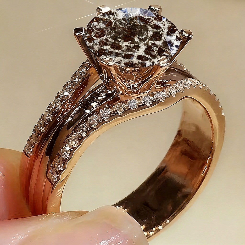 Dark Brown Lace Statement Ring