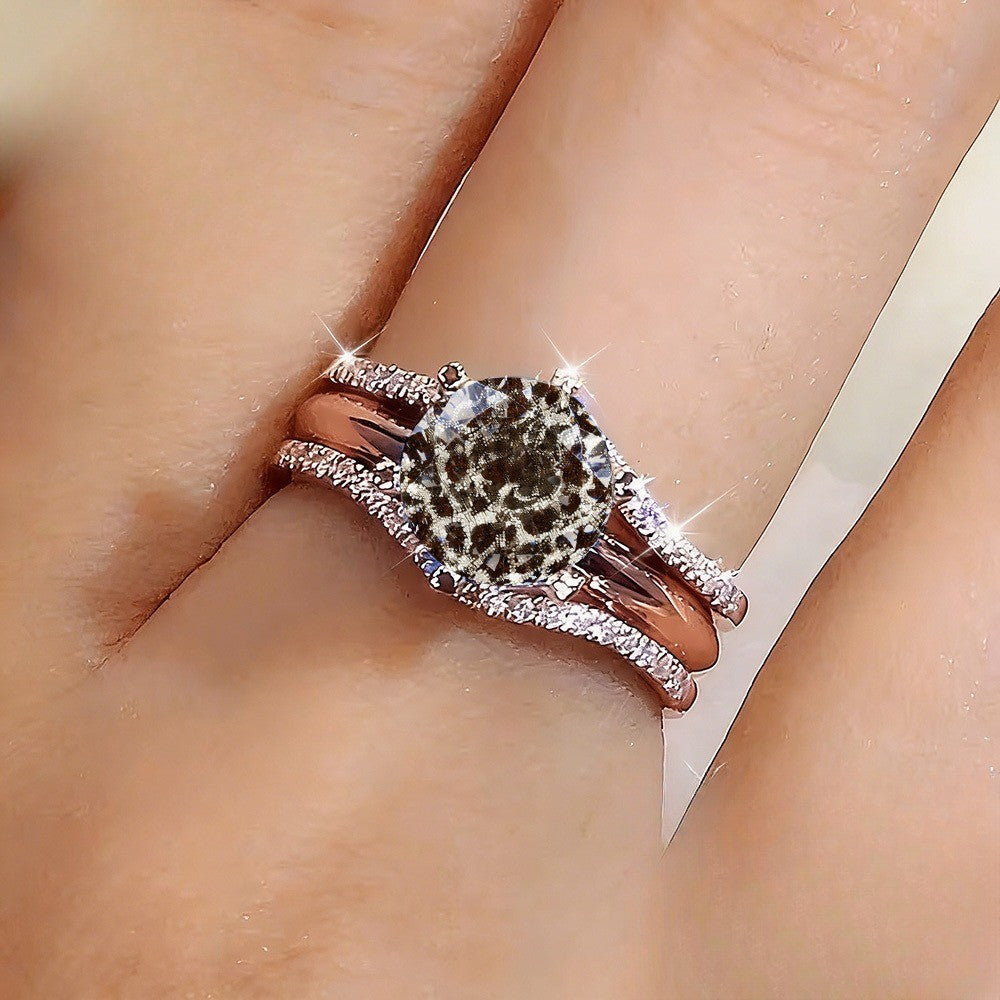 Dark Brown Lace Statement Ring