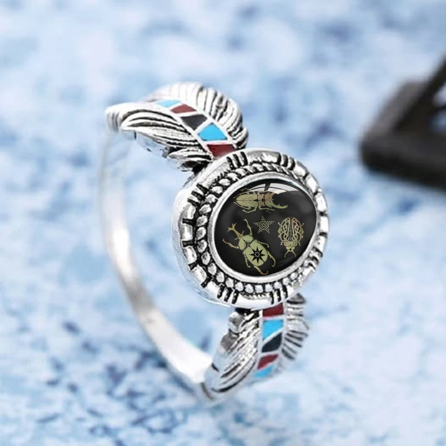 Beetle Oval Statement Ring