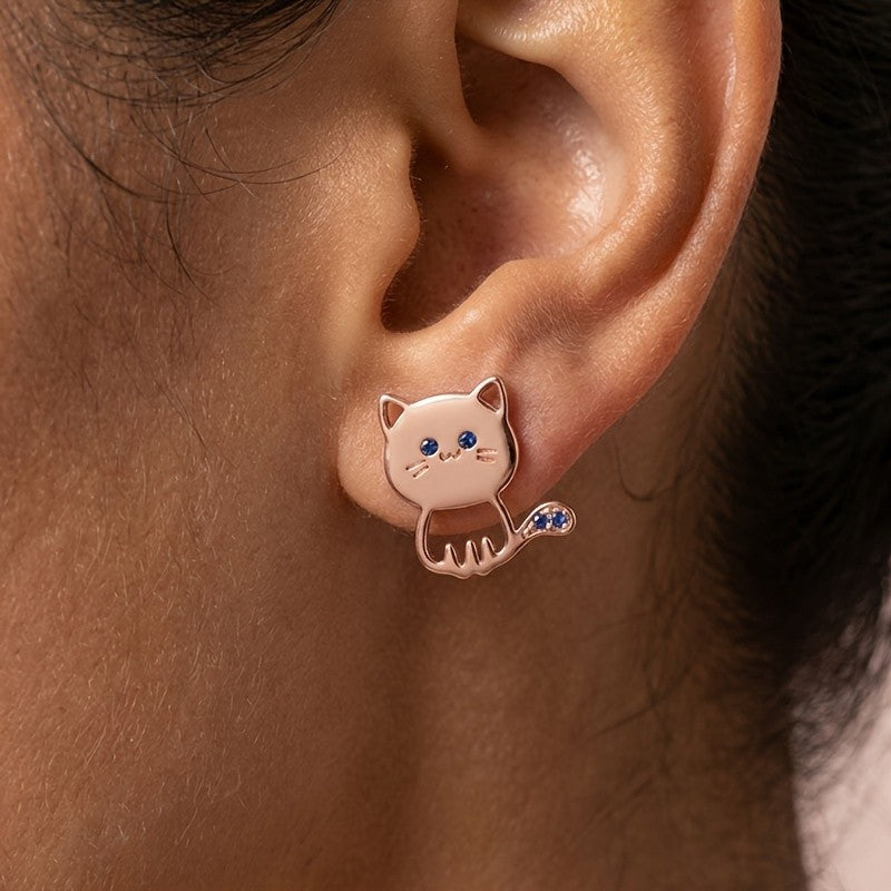 Cat Stud Earrings