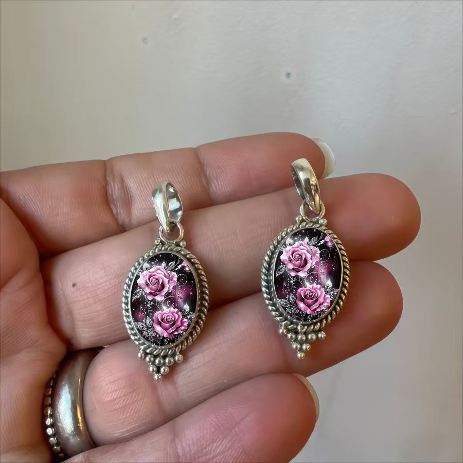Pink Rose Galaxy Necklace
