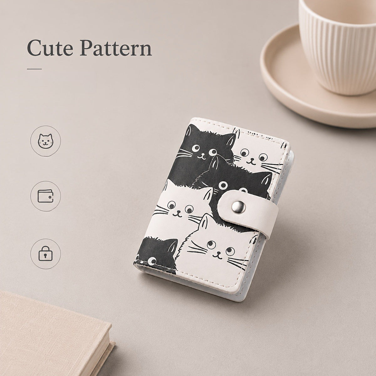 Black and White Cat Card Holder