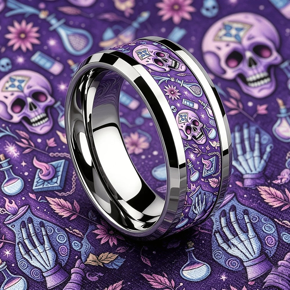 Purple Skull & Potion Ring