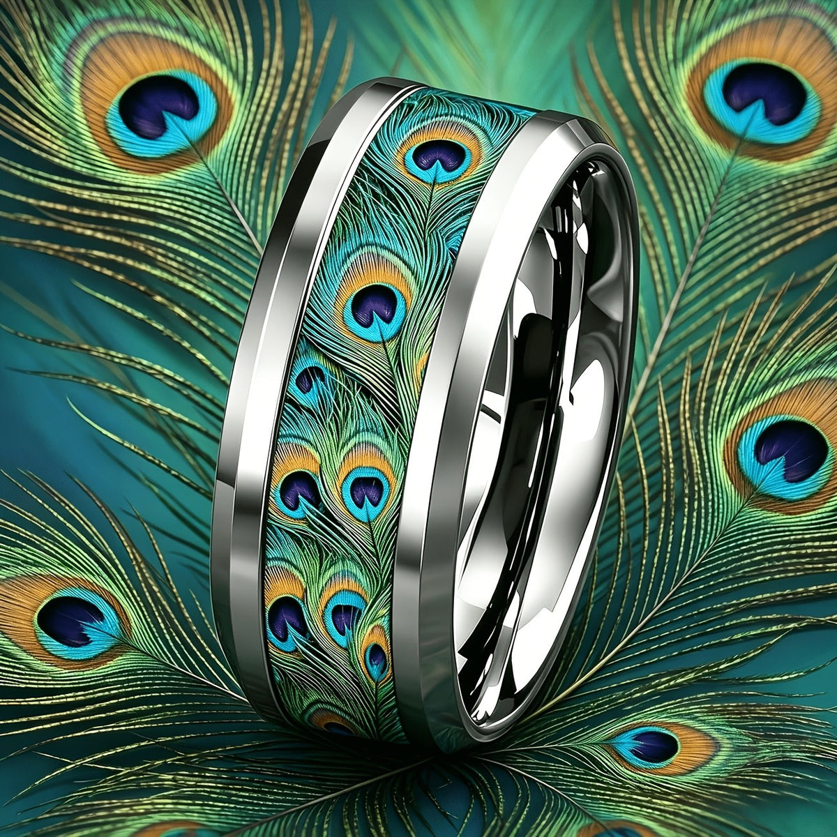 Peacock Eye Inlay Ring