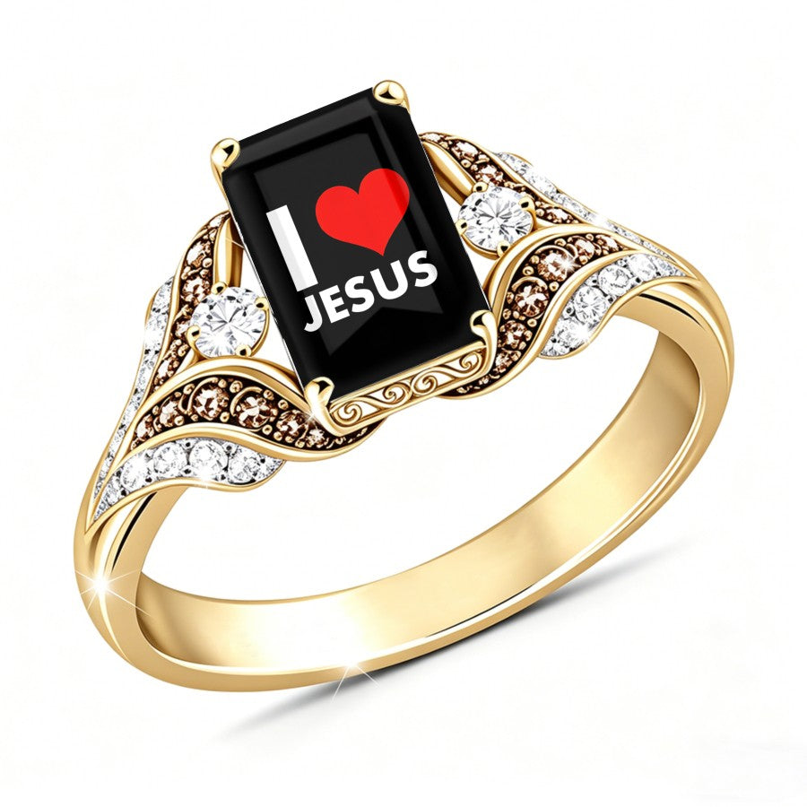 I Love Jesus Square Ring