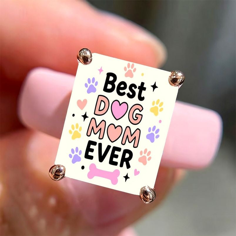 Best Dog Mom Square Ring