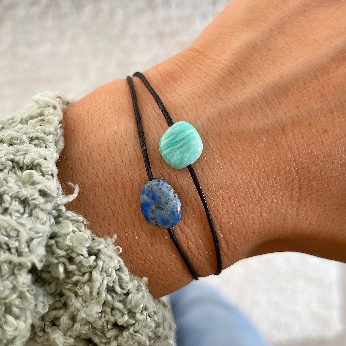 Double Stone Cord Bracelet