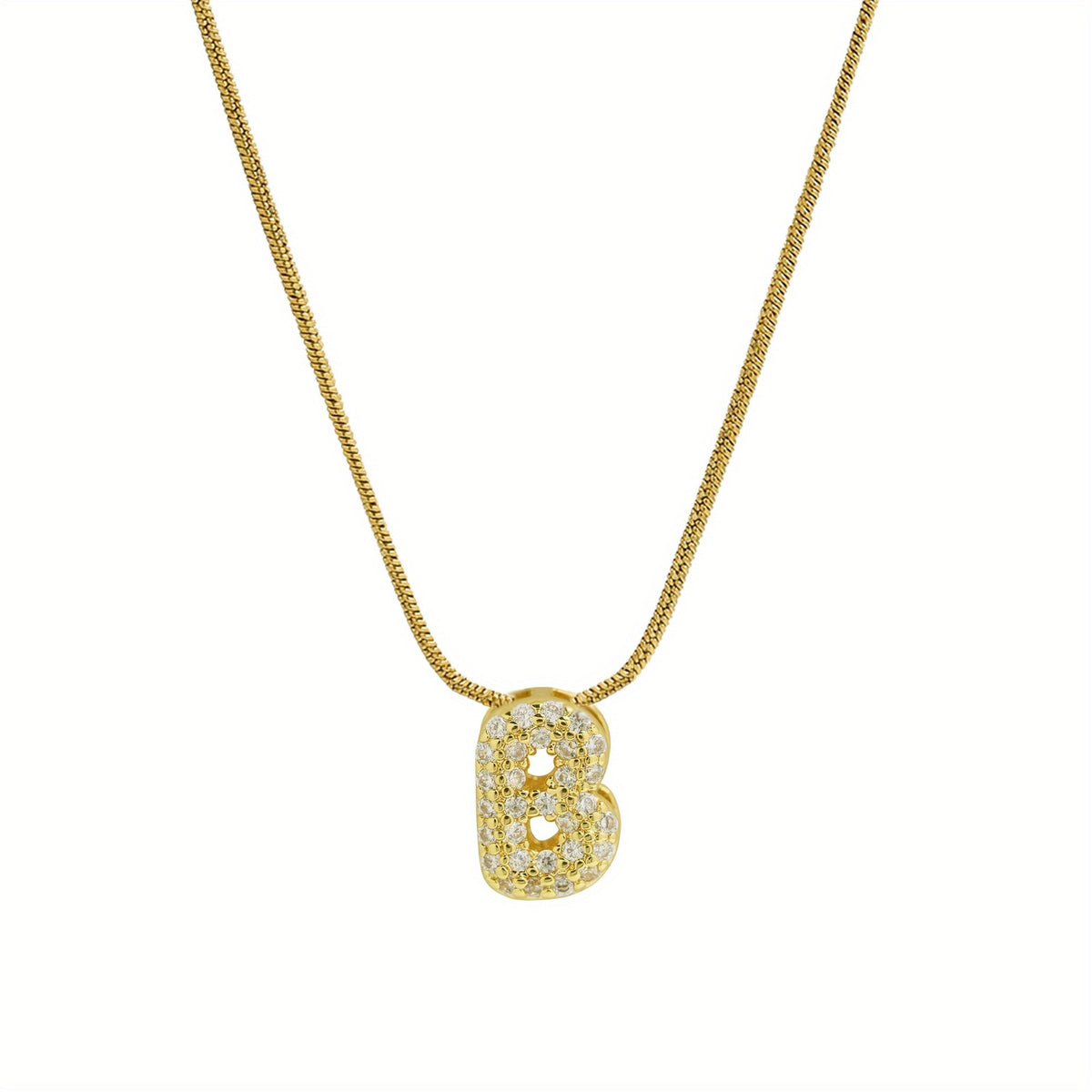 Crystal Initial Arch Necklace