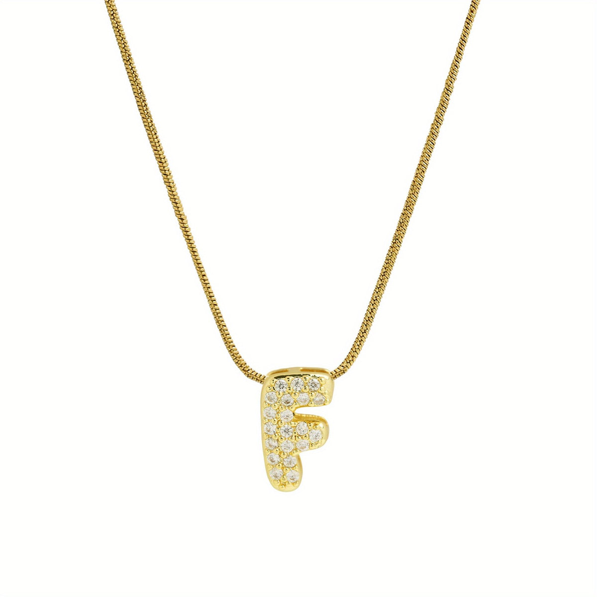 Crystal Initial Arch Necklace