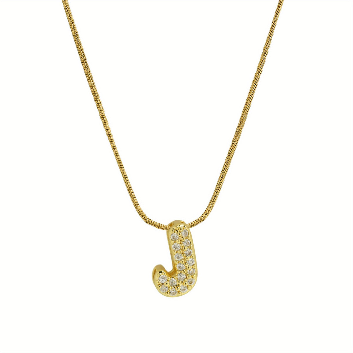 Crystal Initial Arch Necklace