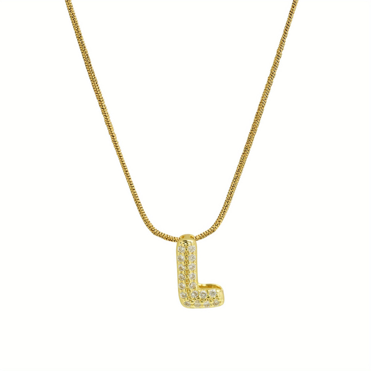 Crystal Initial Arch Necklace