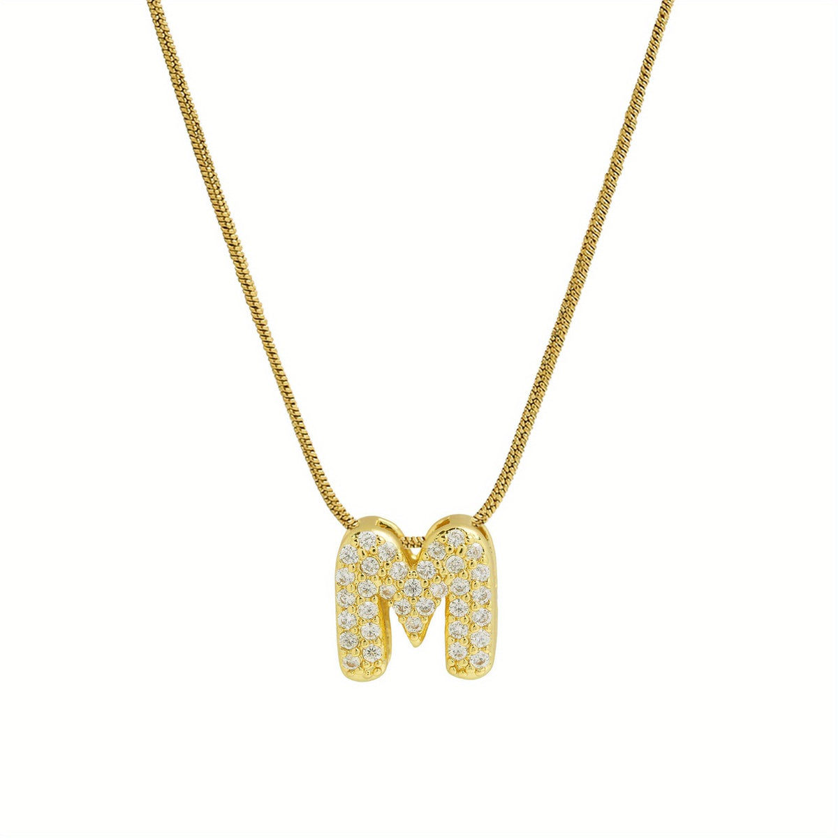 Crystal Initial Arch Necklace
