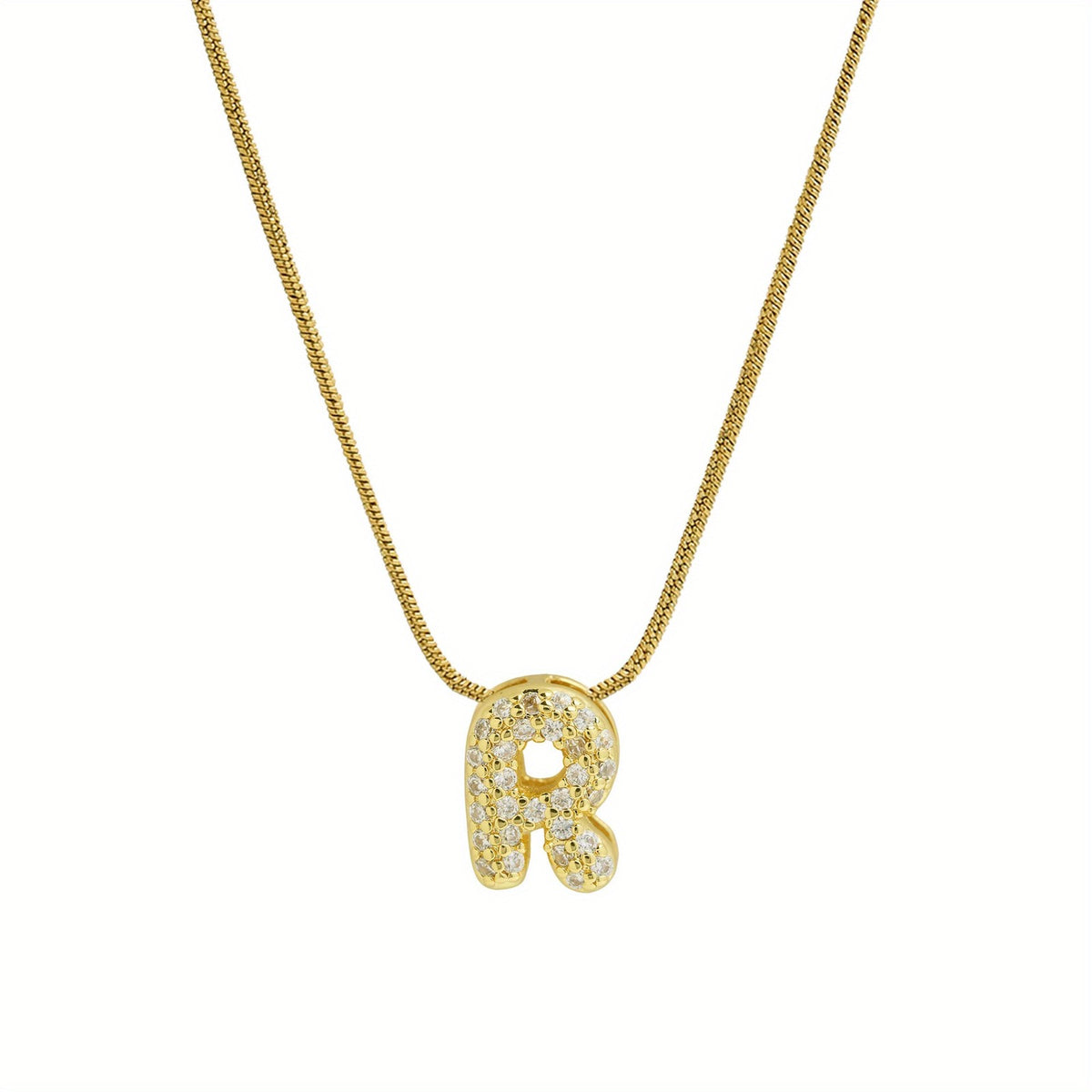 Crystal Initial Arch Necklace