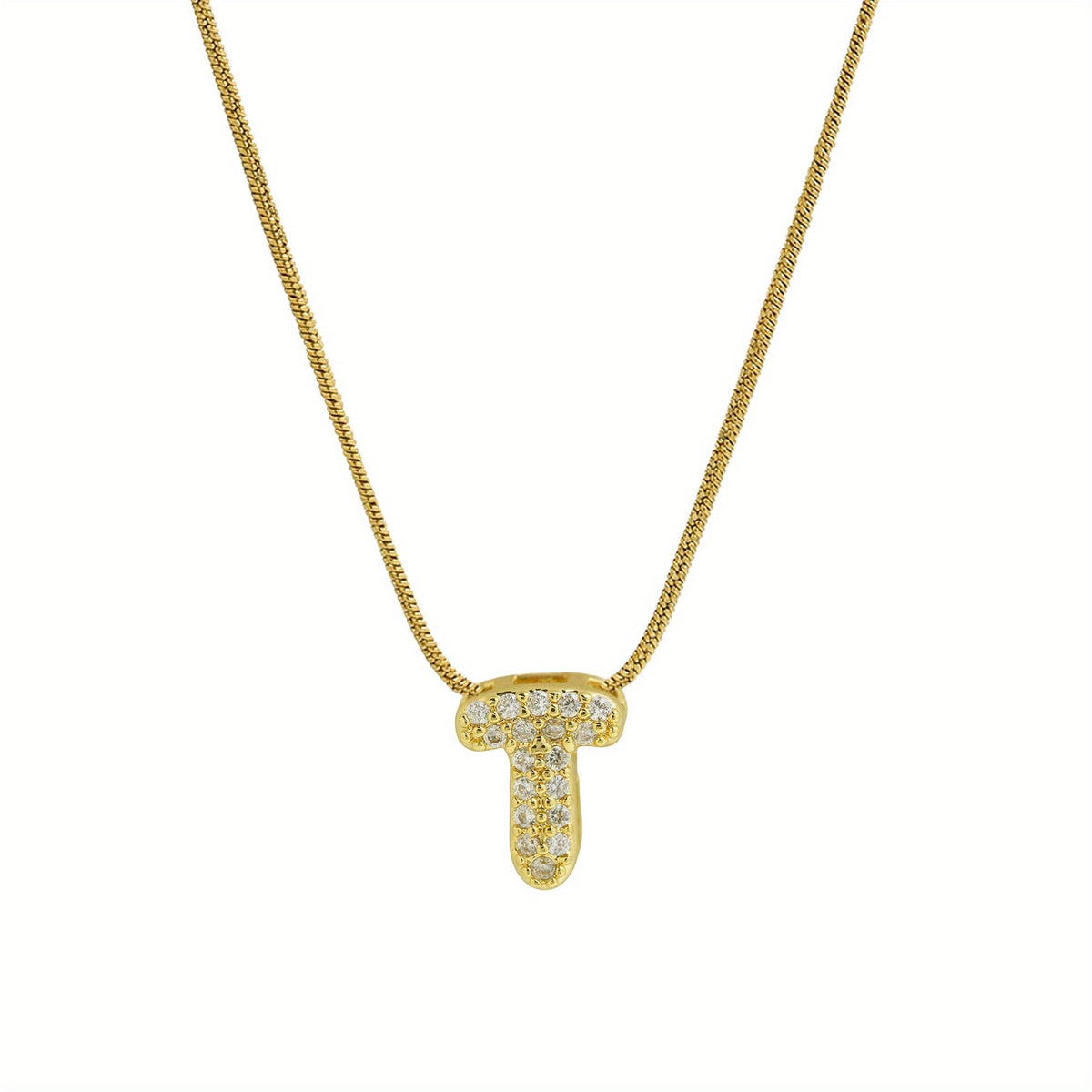 Crystal Initial Arch Necklace