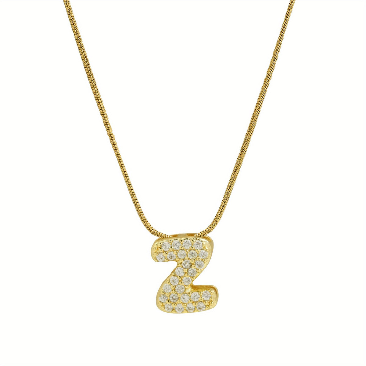 Crystal Initial Arch Necklace