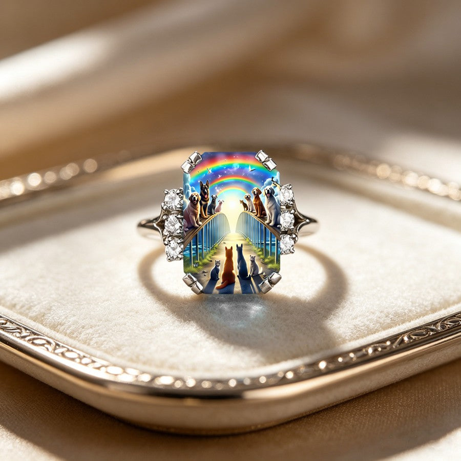 Rainbow Bridge Pets Square Ring