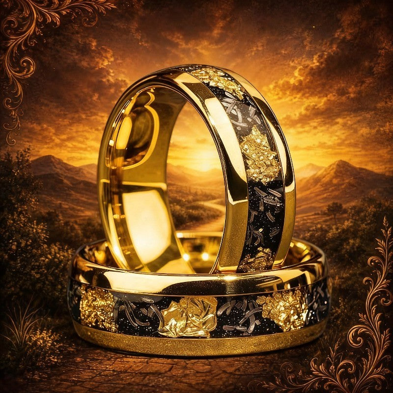 Golden Foil Inlay Ring