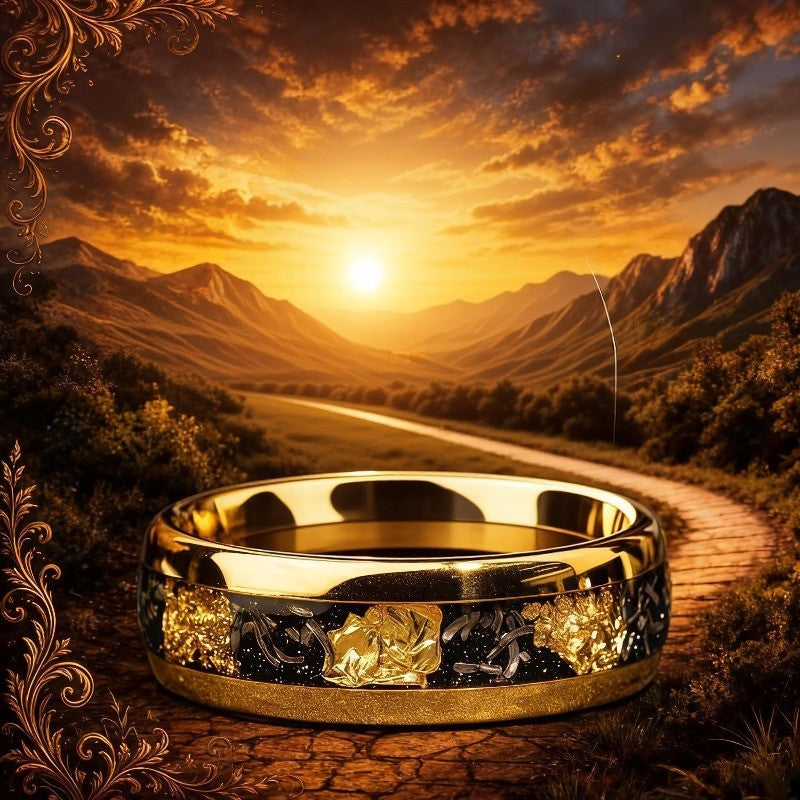 Golden Foil Inlay Ring