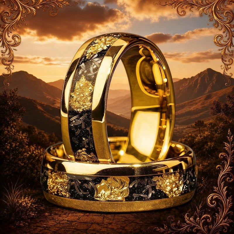 Golden Foil Inlay Ring