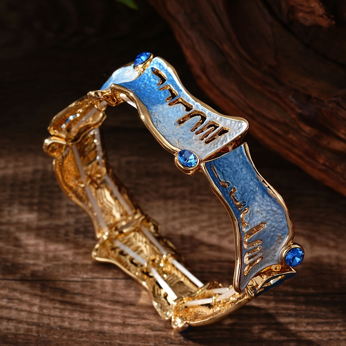 Enamel Scroll Bracelet