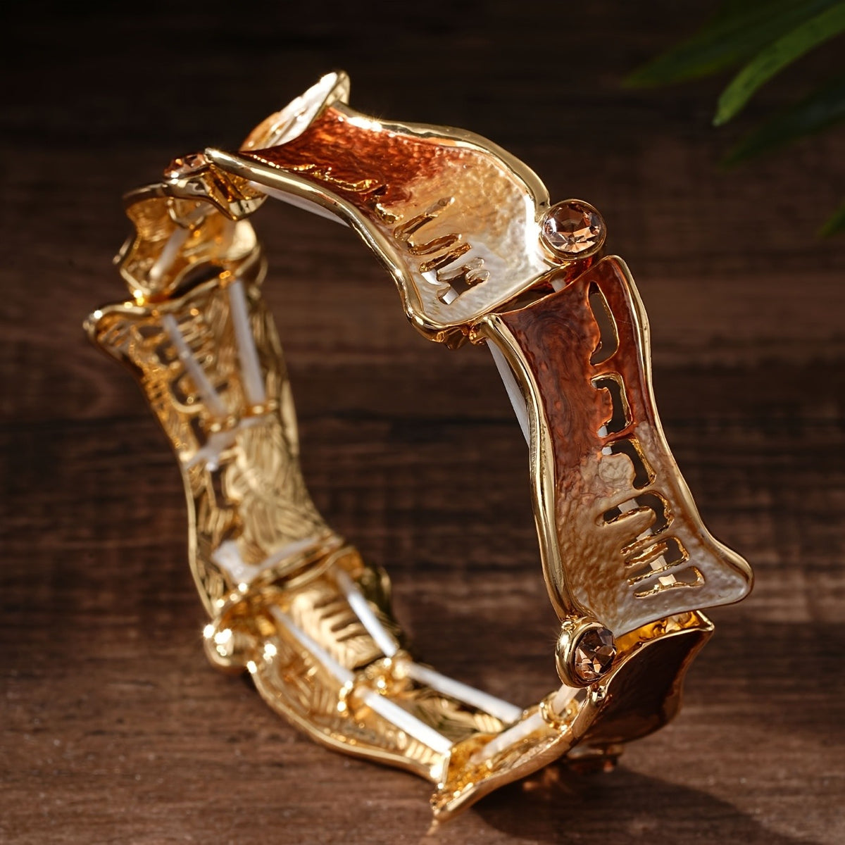 Enamel Scroll Bracelet