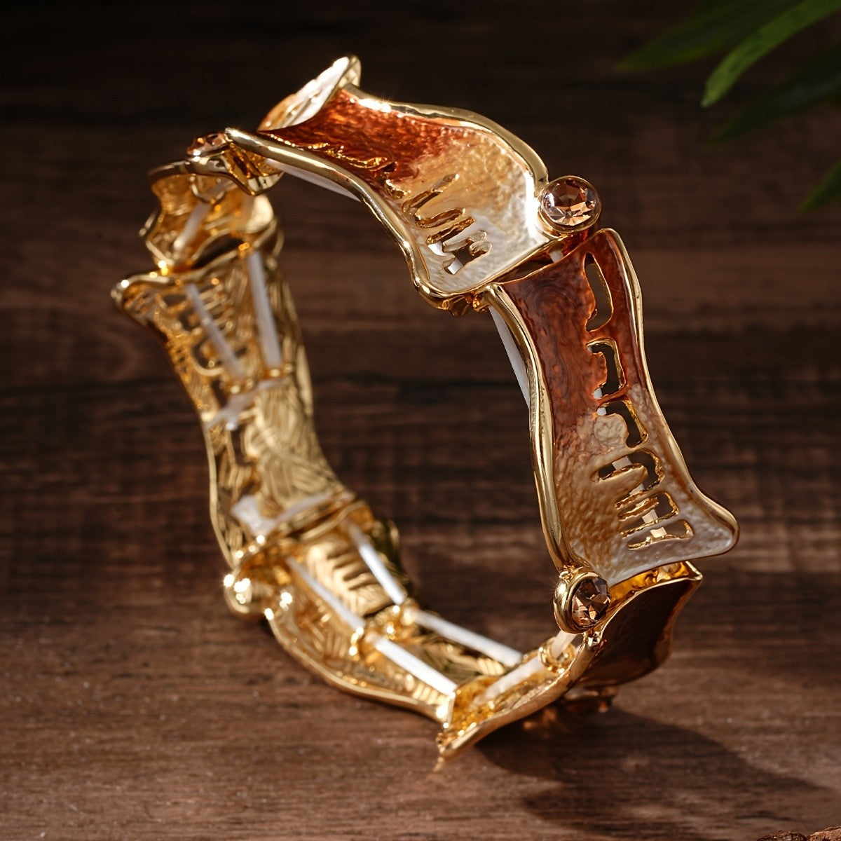 Enamel Scroll Bracelet