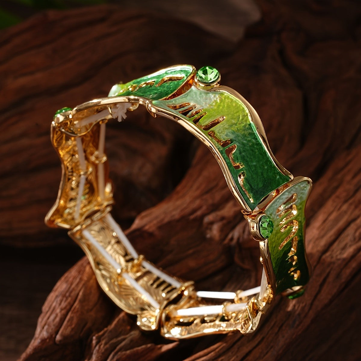 Enamel Scroll Bracelet