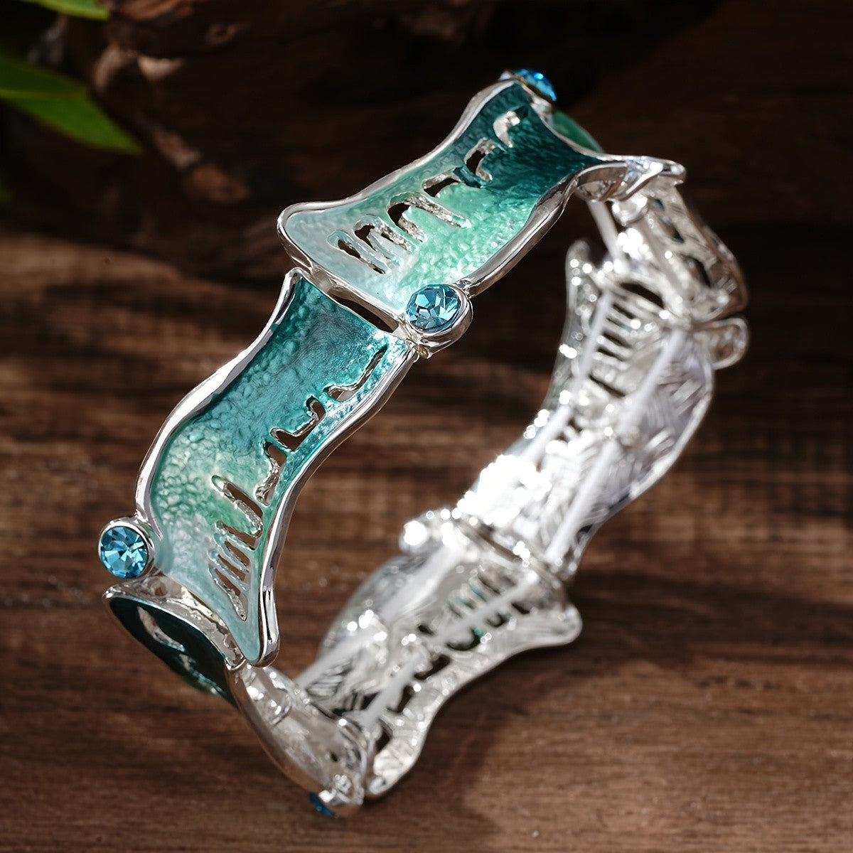 Enamel Scroll Bracelet