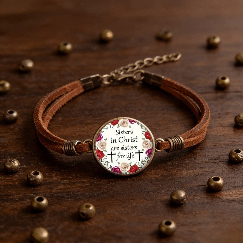 Sisters in Christ Floral Bracelet