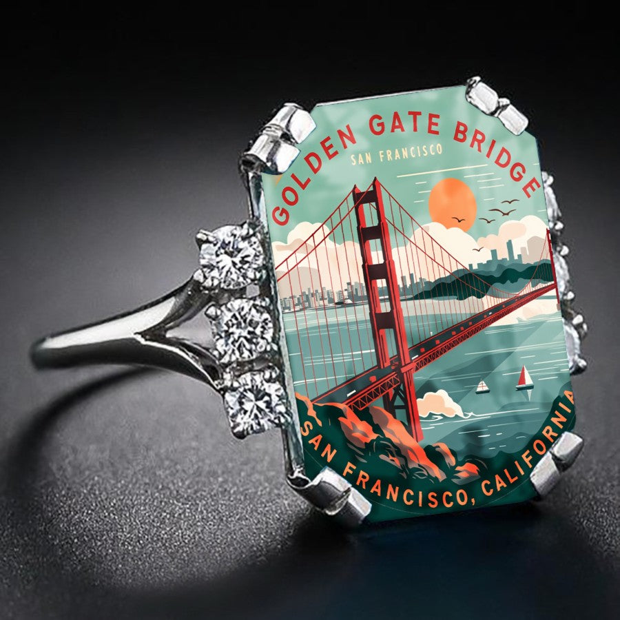 Golden Gate Bridge Rectangular Ring