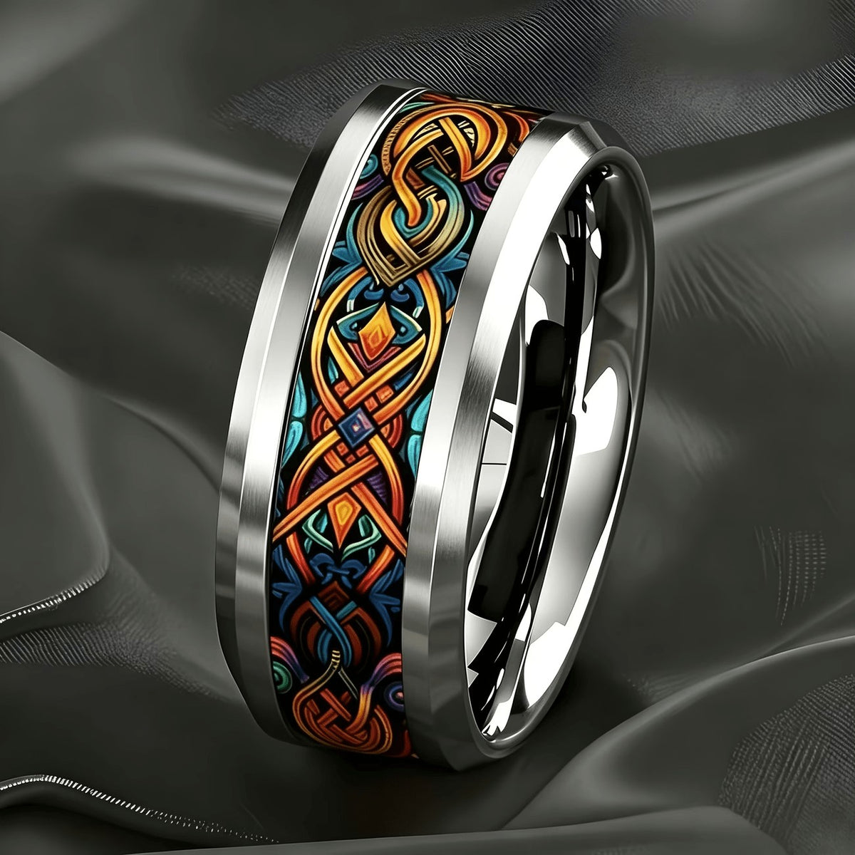 Colorful Celtic Knot Ring