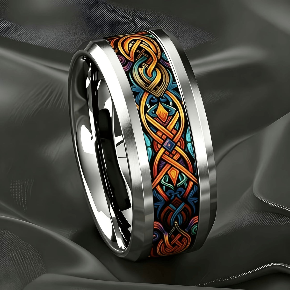 Colorful Celtic Knot Ring