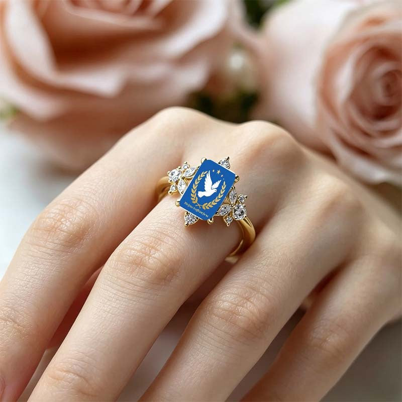 Blue Dove Faith Ring